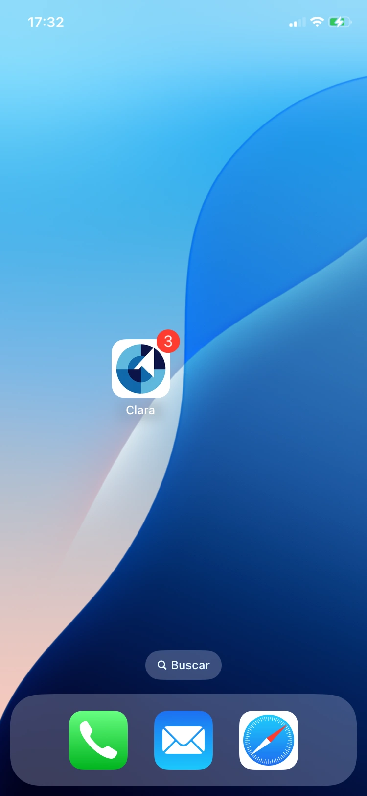 Icono de la app Clara con badge de notificación